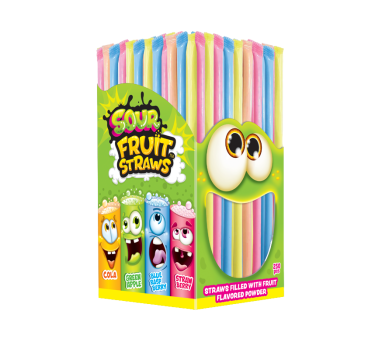 Шипучка в трубочке кислая фруктовая Fruit Starws Johny Bee 250 шт Шипучка в трубочке кислая фруктовая Fruit Starws Johny Bee 250 шт
