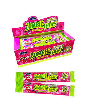 Жевательная конфета Zombie chews sour strawberry кислая Клубника 24шт*20гр Жевательная конфета Zombie chews sour strawberry кислая Клубника 24шт*20гр