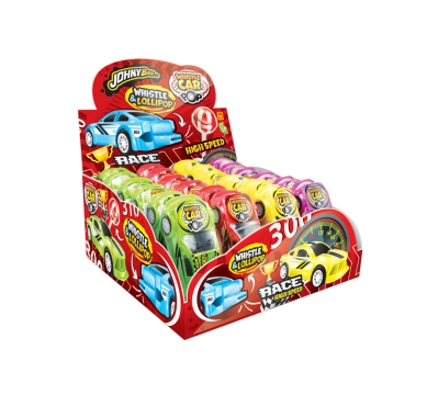 Леденец Whistle Car Pop с игрушкой Свисток, 24шт, Johny Bee Леденец Whistle Car Pop с игрушкой Свисток, 24шт, Johny Bee