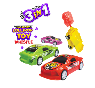 Леденец Whistle Car Pop с игрушкой Свисток, 24шт, Johny Bee Леденец Whistle Car Pop с игрушкой Свисток, 24шт, Johny Bee